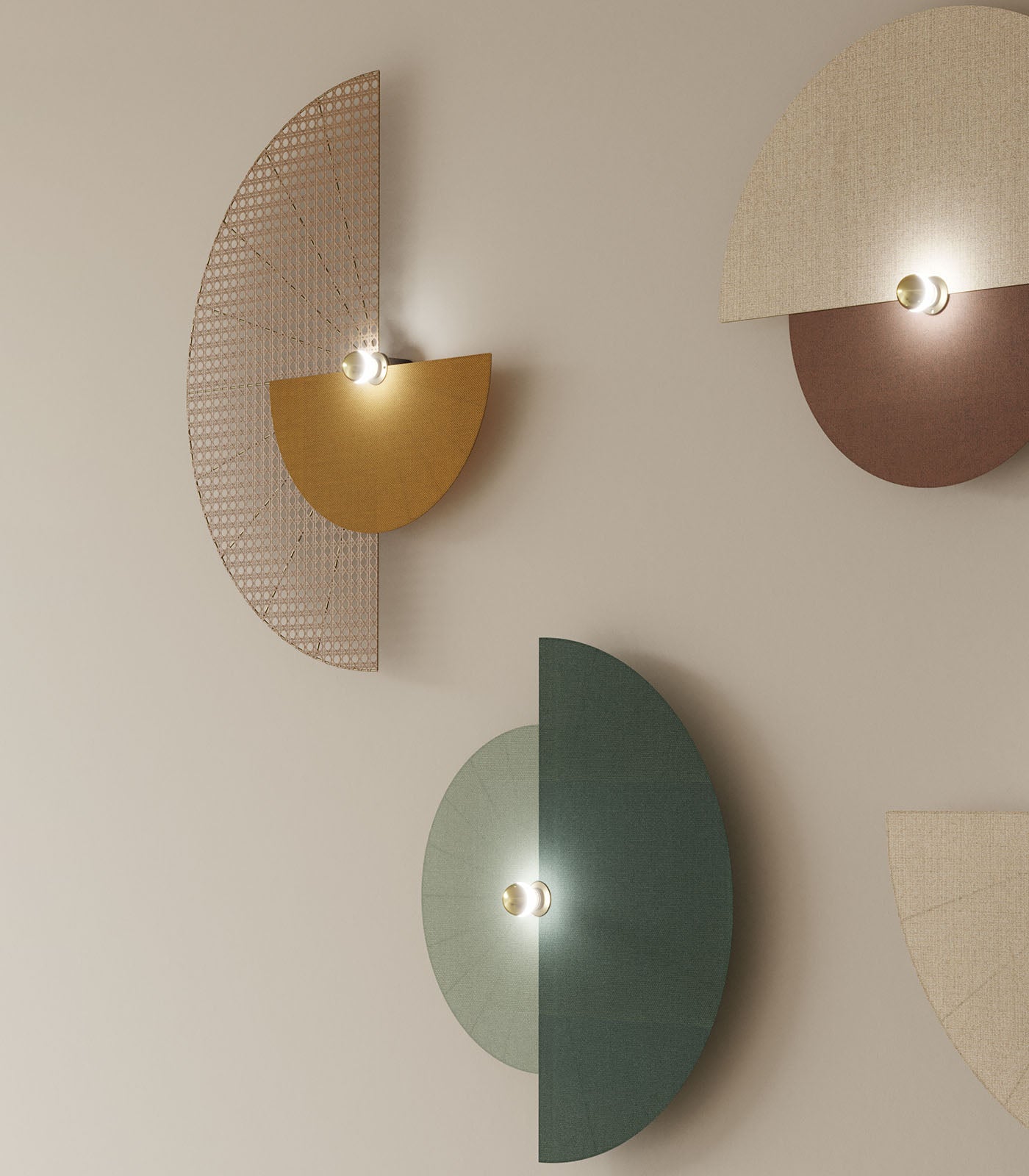 Aromas Ghaban Interior Wall Lights Mineral Red/ Pale Pink/ Petrol Blue/ Opal Violet/ Makeup/ Topo - ARO.GHABAN/W