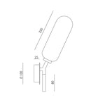 Aromas Lari Interior Wall Lights 2700K Cyber/ Dark Brown/ Taupe/ Orange/ Aged Gold 9W- ARO.LARI/W