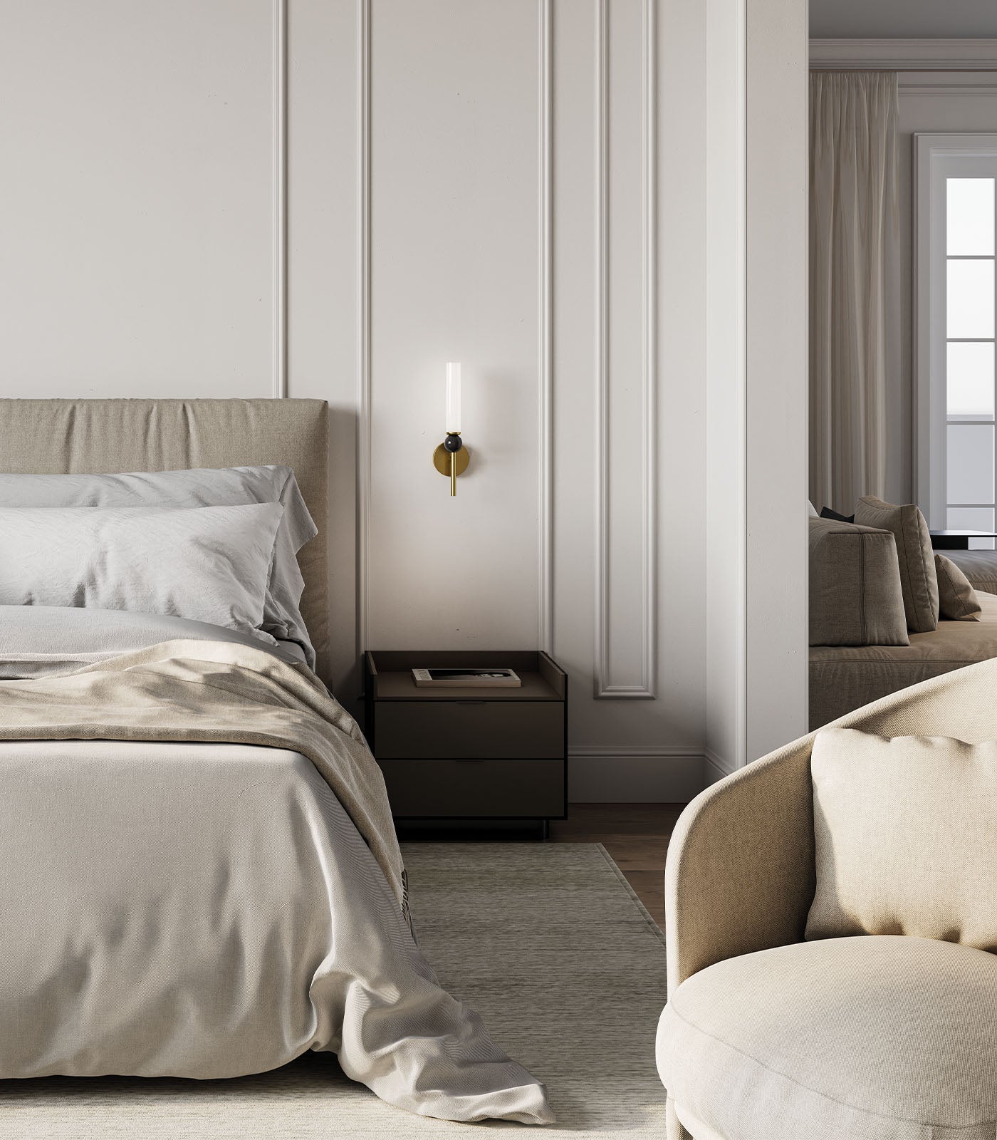 Aromas Delie Interior Wall Lights 3000K Matte Black/ Black/ Aged Gold 5W - ARO.A1224/NEG, ARO.A1224/ORO