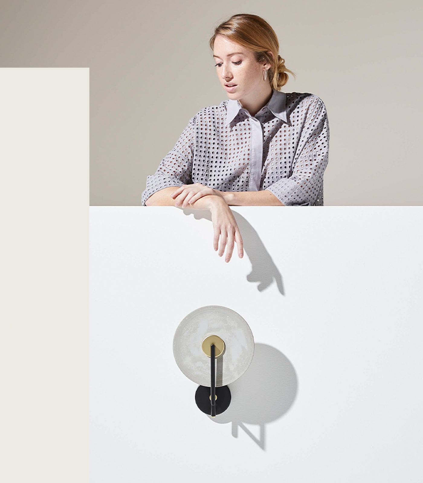 Aromas Erto Small Wall Lights 2700K Matte Black/Matte Brass 5W - ARO.A1257+1097/20