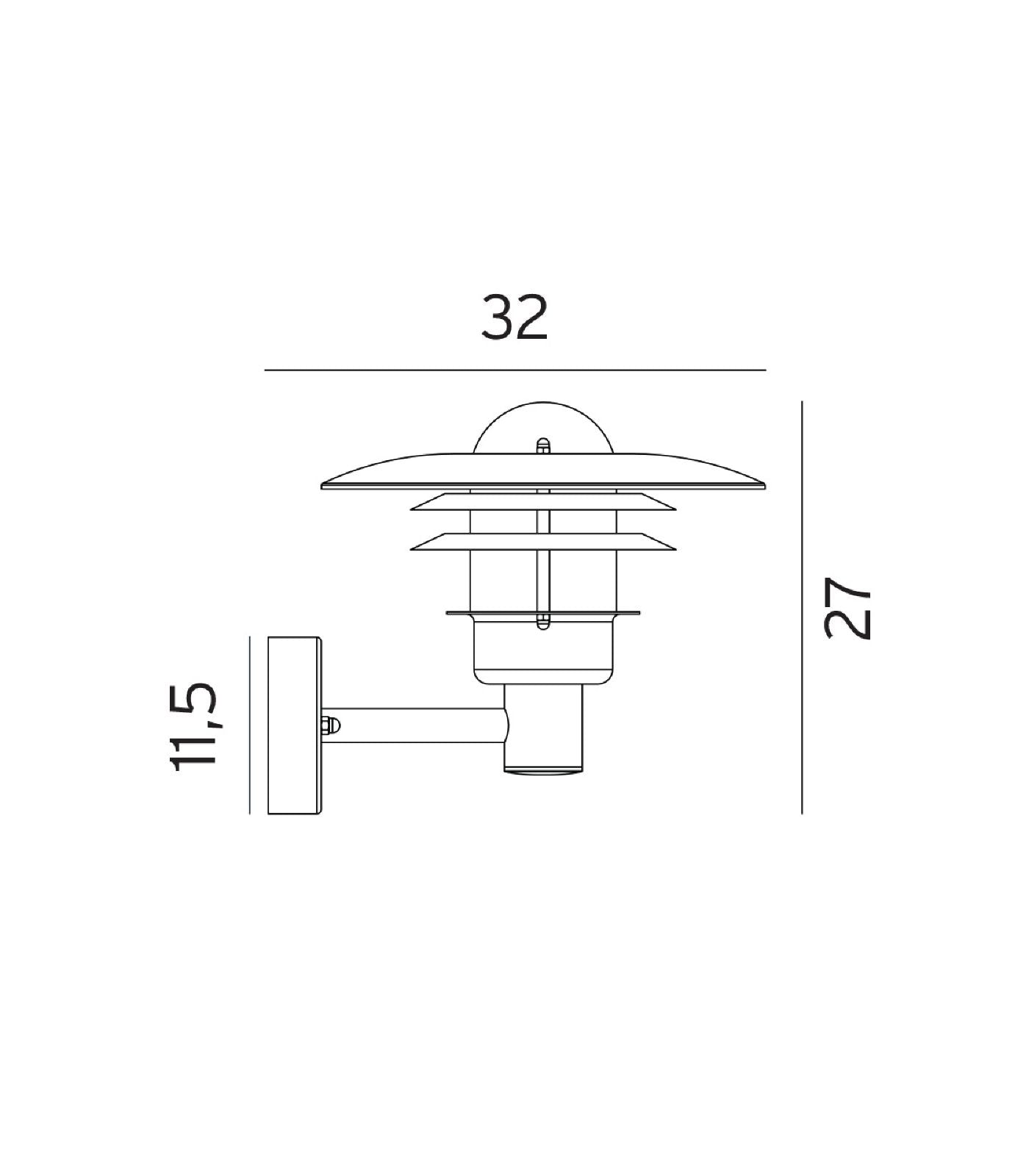 Norlys Larvik Exterior Wall Lights Black / Galvanized Steel IP55 - NLYS.690B, NLYS.690GA - Norlys