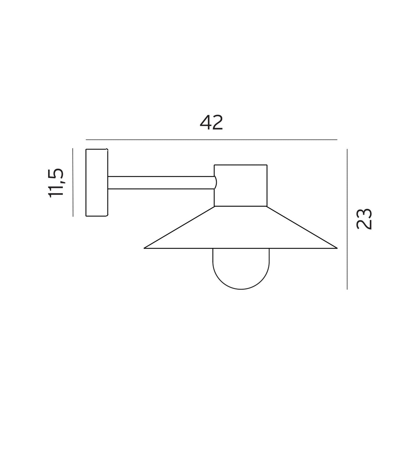 Norlys Lund Exterior Wall Lights Black / Galvanized Steel IP55 - NLYS.290B, NLYS.290GA - Norlys