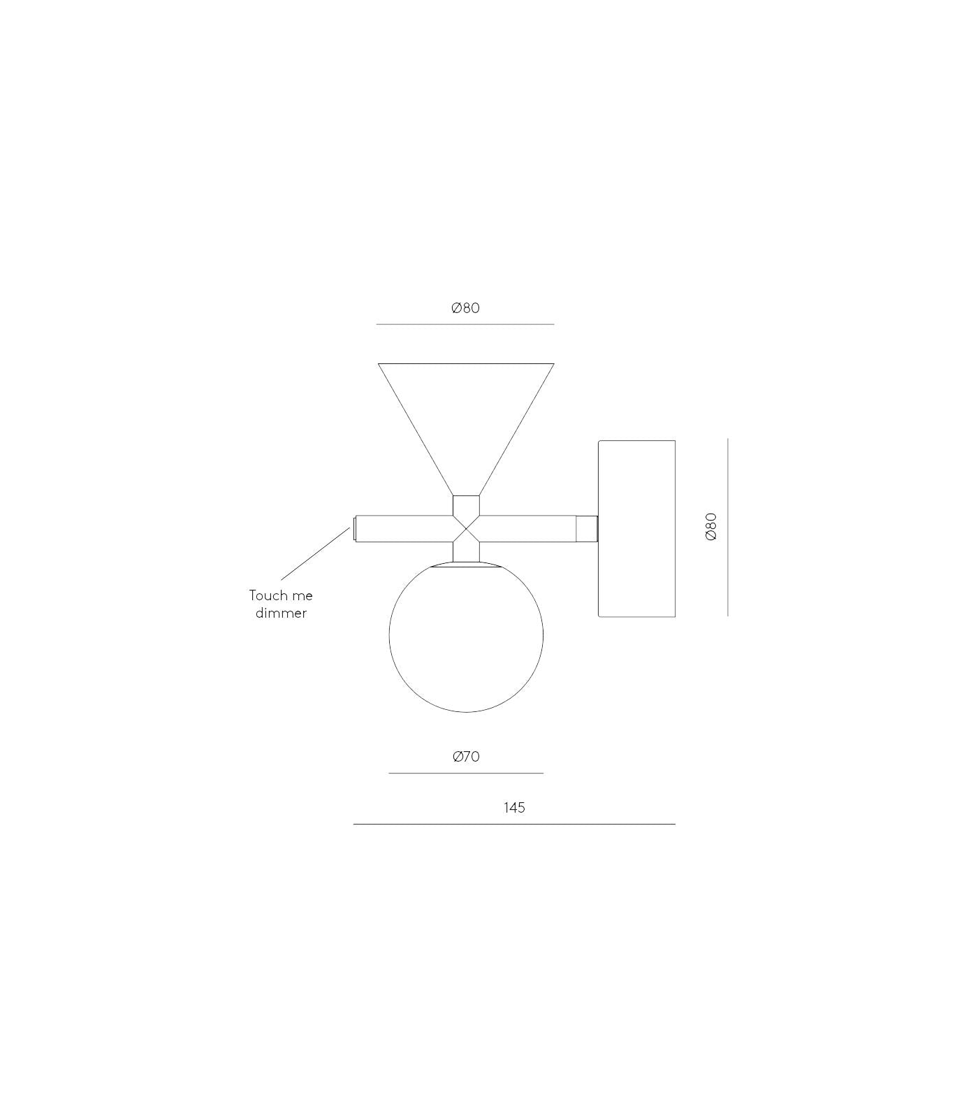 Aromas Oneta Wall Lights 2700K Aged Gold/ Matte Black/ Matte White 3W - ARO.A1299/ORO, ARO.A1299/NEG