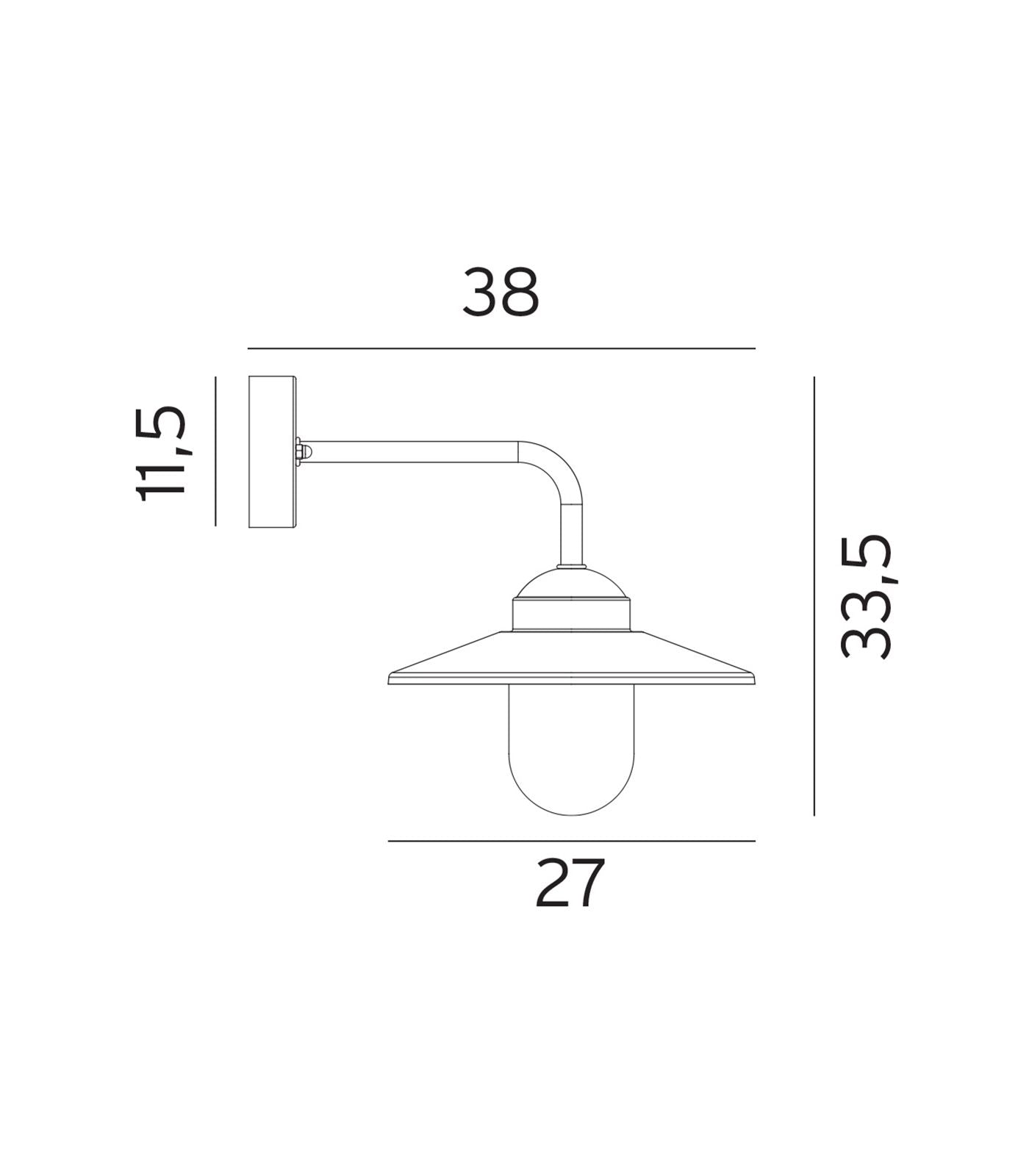 Norlys Vansbro Exterior Wall Lights Black/ Copper/ Galvanized Steel IP55 - NLYS.1920B, NLYS.1920CO, NLYS.1920GA - Norlys