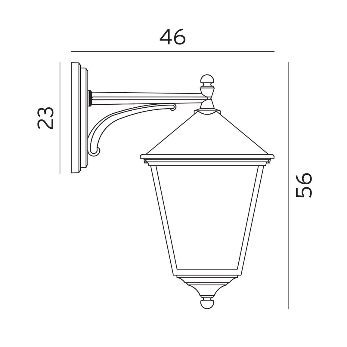 Norlys London Arm Small/Large Exterior Wall Lights Black / White IP54 - NLYS.480, NLYS.481, NLYS.490, NLYS.493- Norlys
