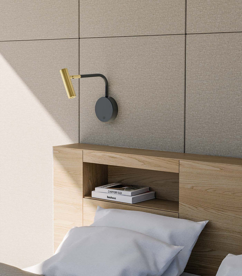 Aromas Maho Wall Lights 3000K Matte Black/ Matte Brass 5W - ARO.A1254/NEG, ARO.A1254/ORO-NEG