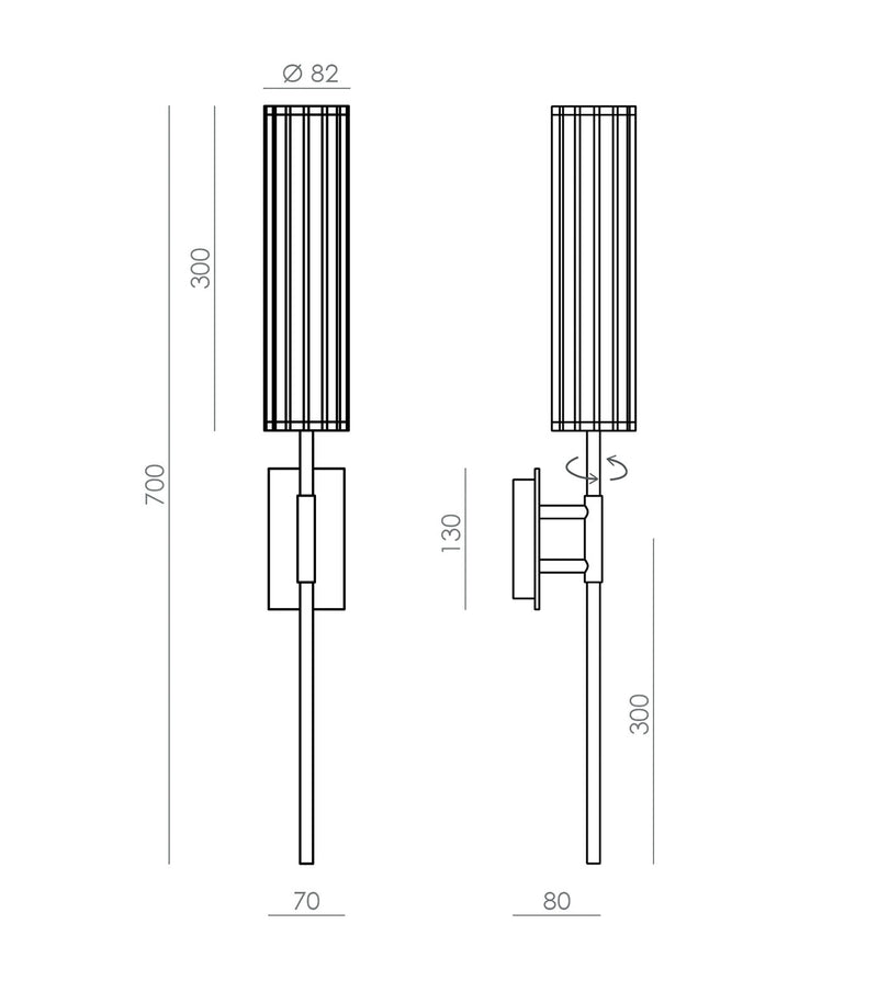 Aromas Niro Interior Wall Lights 2700K Aged Gold/ Walnut/ Matte Black 8W - ARO.A1314/ORO, ARO.A1314/NEG