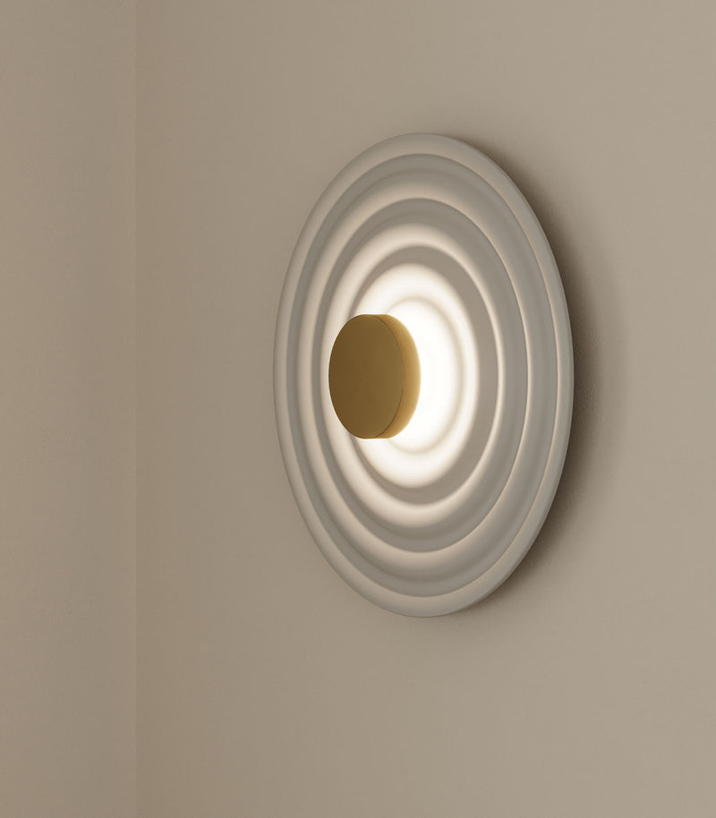 Aromas Rang Wall Lights 2700K Matte Brass/ White 9W - ARO.A1093+1093/50