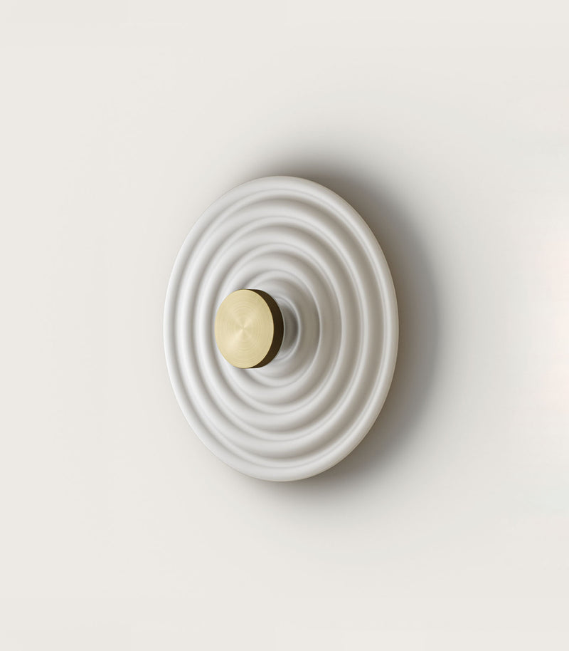 Aromas Rang Wall Lights 2700K Matte Brass/ White 9W - ARO.A1093+1093/50