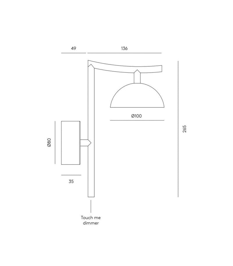 Aromas Tana Wall Lights 2700K Matte Black 4W - ARO.A1309/NEG