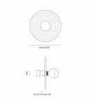 Aromas Wave Interior Wall Light Black/ Brass/ Chrome- ARO.A1053