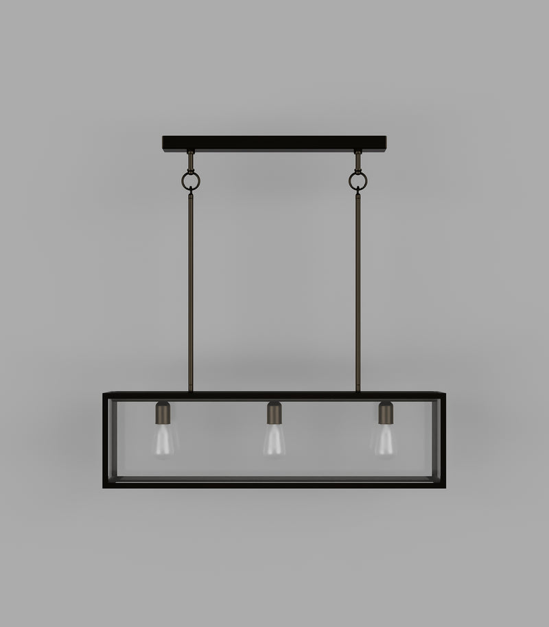 Lighting Republic Dover Linear Clear / Frosted Interior Pendant Old Bronze - LR.i02.73.- Lighting Republic