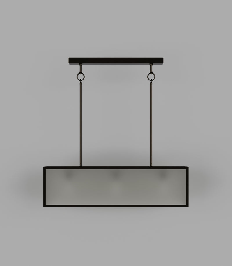 Lighting Republic Dover Linear Clear / Frosted Interior Pendant Old Bronze - LR.i02.73.- Lighting Republic