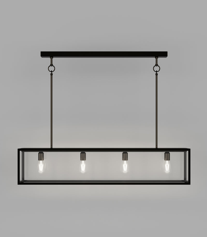 Lighting Republic Dover Linear Clear / Frosted Interior Pendant Old Bronze - LR.i02.73.- Lighting Republic