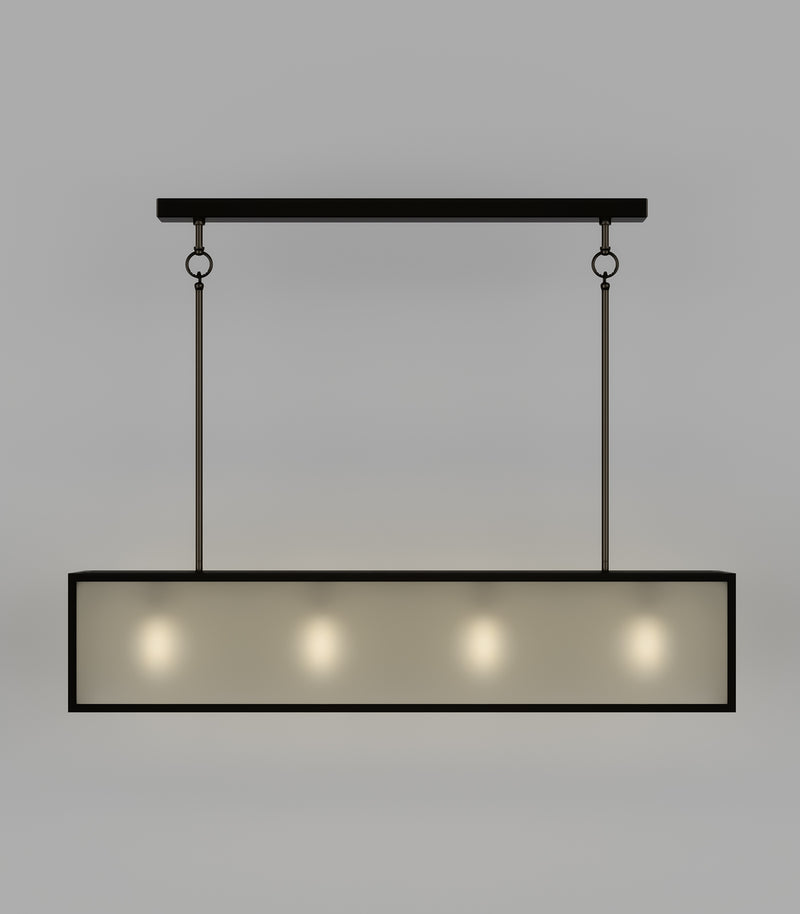 Lighting Republic Dover Linear Clear / Frosted Interior Pendant Old Bronze - LR.i02.73.- Lighting Republic