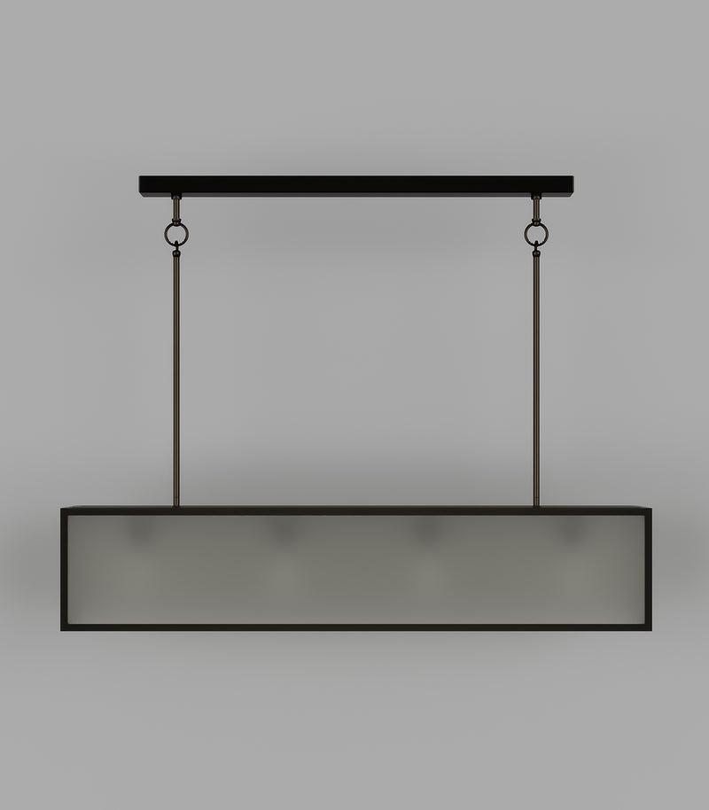 Lighting Republic Dover Linear Clear / Frosted Interior Pendant Old Bronze - LR.i02.73.- Lighting Republic