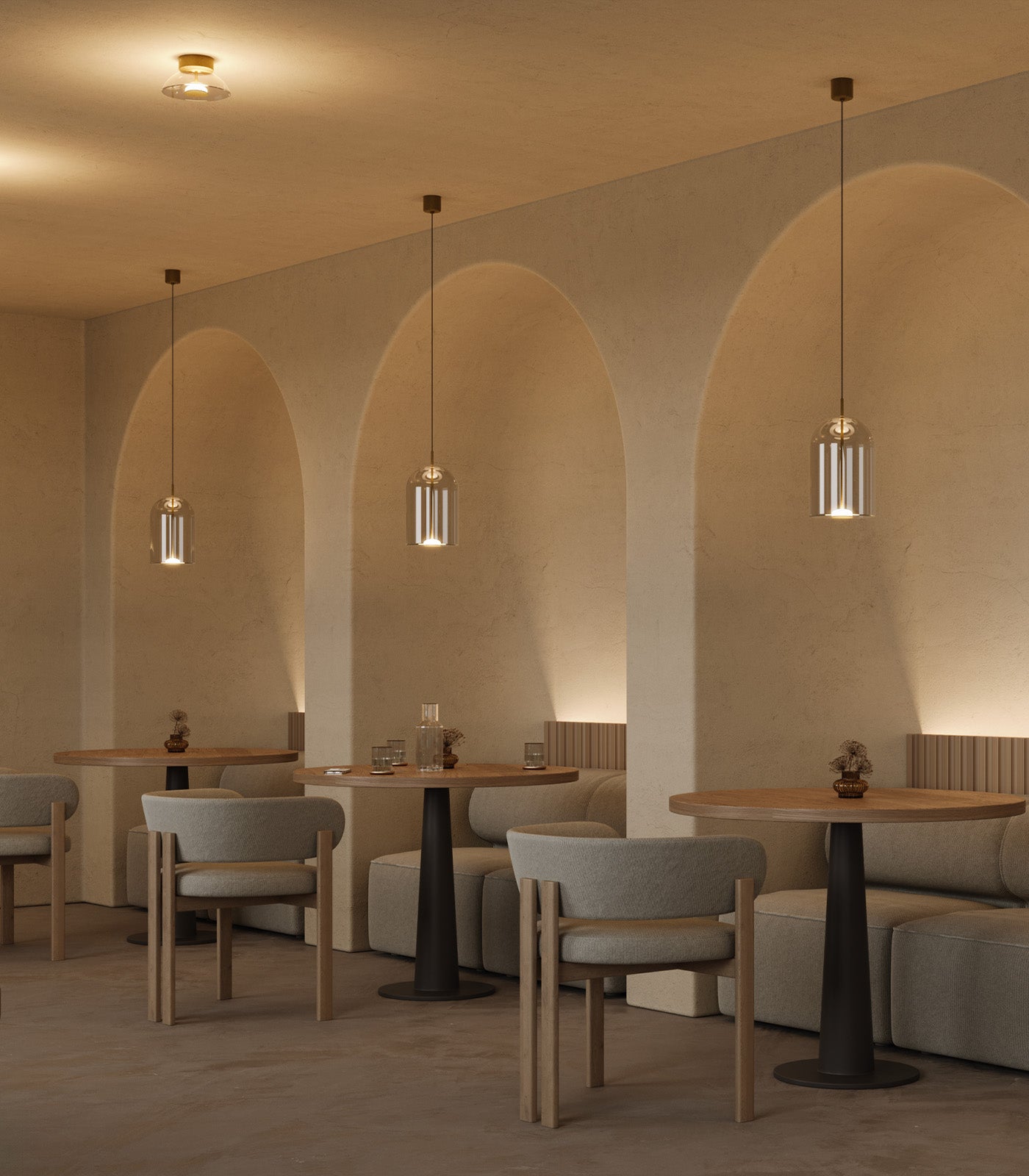 Lighting Republic Elong Air Interior Pendants 2700K Old Brass 4W- LR.i02.80.CL.OB, LR.i02.80.FR.OB