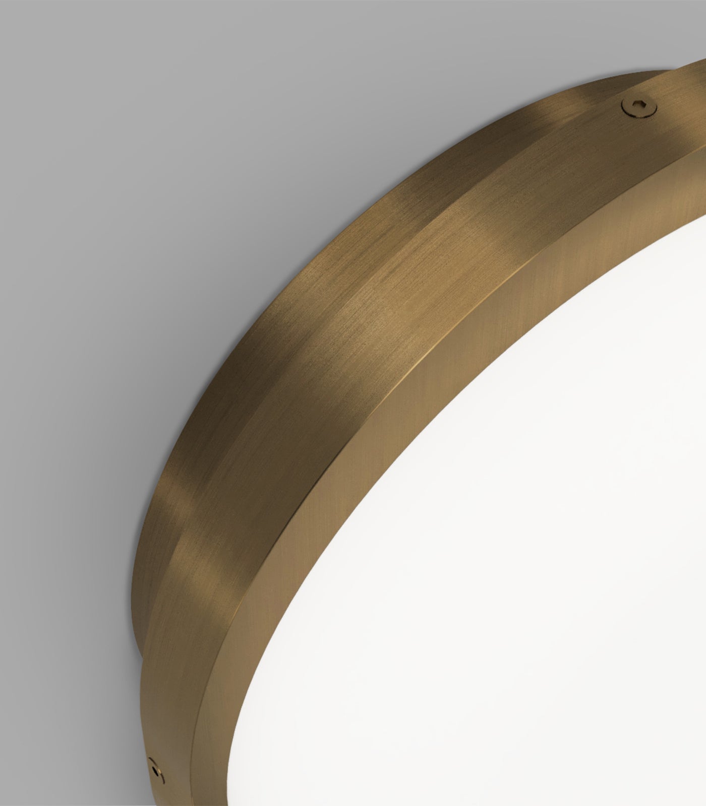 Lighting Republic Bode Round Wall/Ceiling Light 2700K Iron/ Brass/ White 10W IP65- LR.i01.85.RND