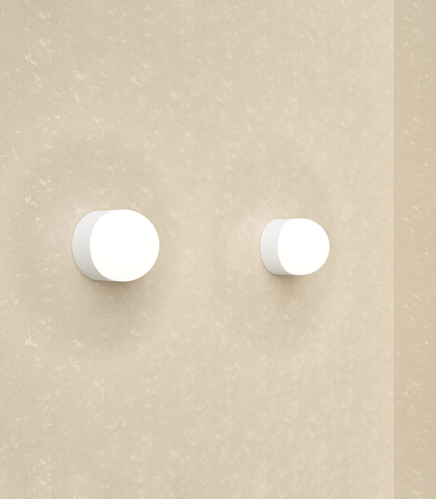 Lighting Republic Orb Sur Mini Interior Wall Light Old Brass / White / Iron IP44 - LR.i01.54e.S. + LR.i01.54M. + LR.A03.S.WH