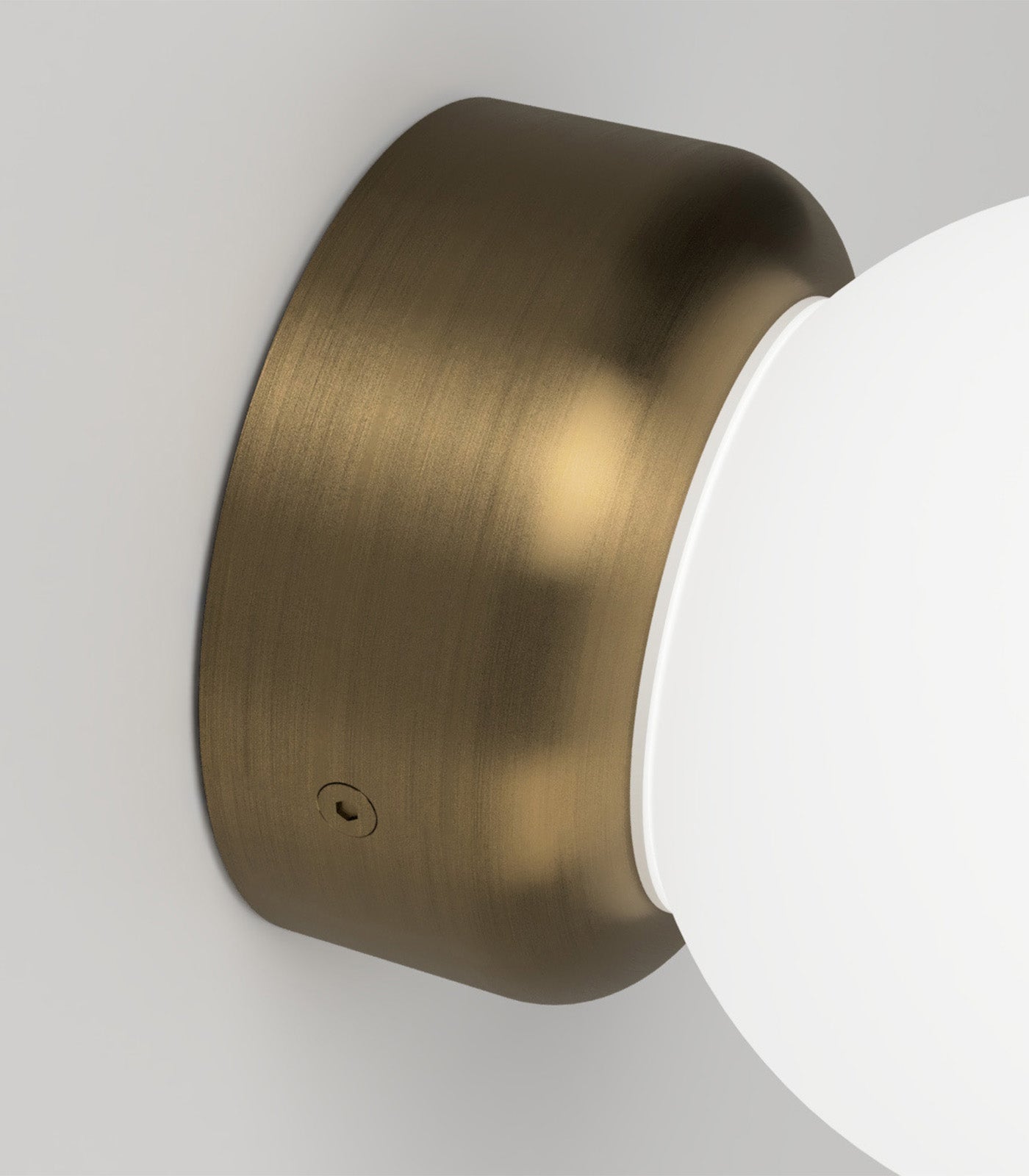 Lighting Republic Orb Deco Wall Lights White/ Iron/ Old Brass 240V IP44- LR.i01.54d
