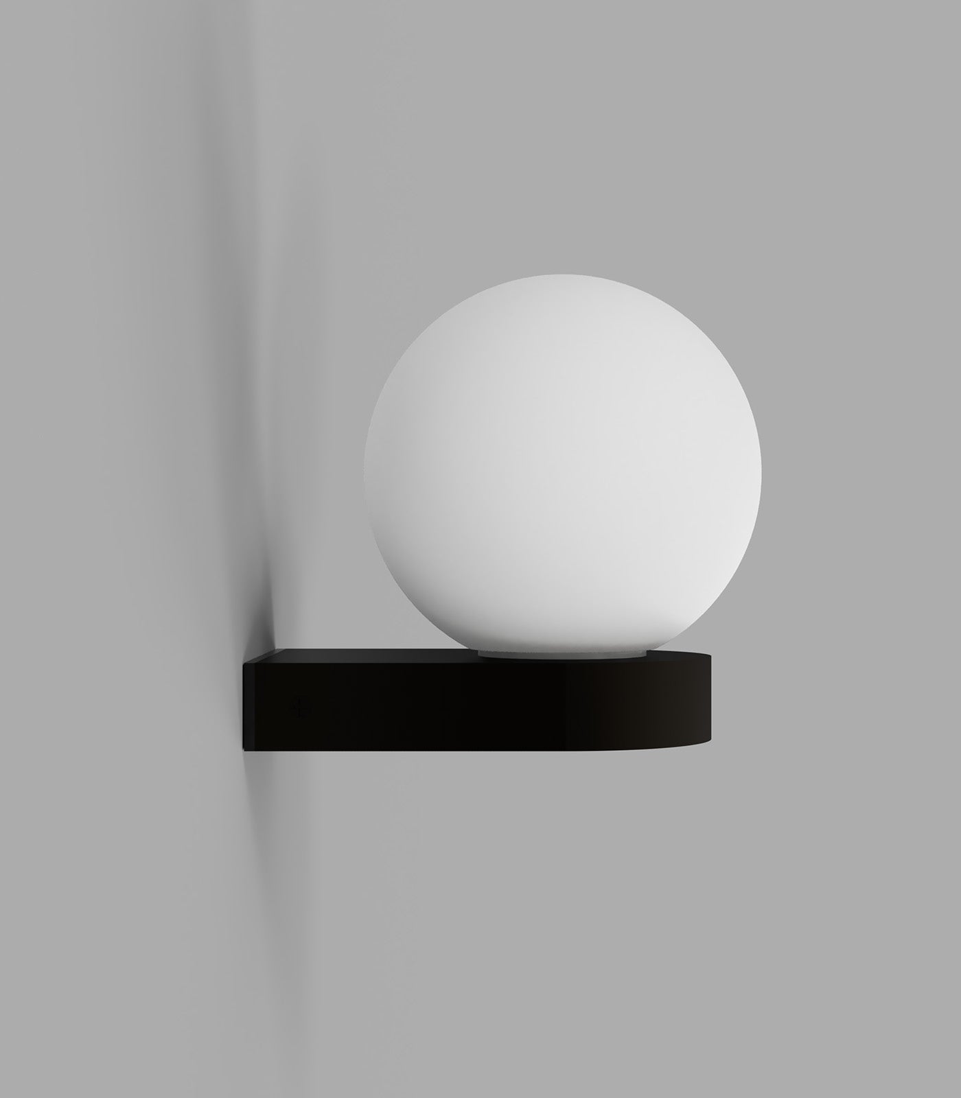 Lighting Republic Orb Ledge Exterior Wall Lights Small / Medium IP44 - LR.E01.54.DB + LR.A03.WH