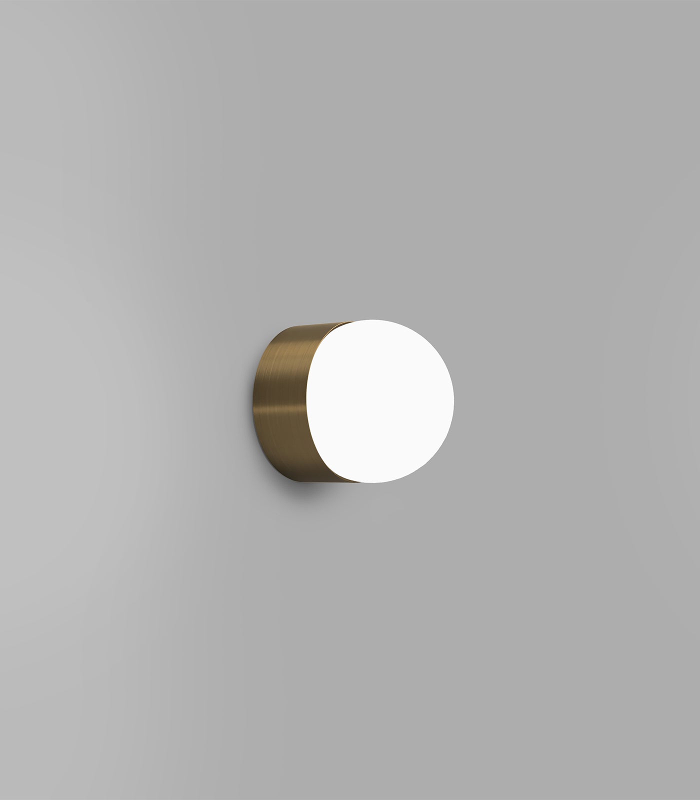 Lighting Republic Orb Sur Mini Interior Wall Light Old Brass / White / Iron IP44 - LR.i01.54e.S. + LR.i01.54M. + LR.A03.S.WH