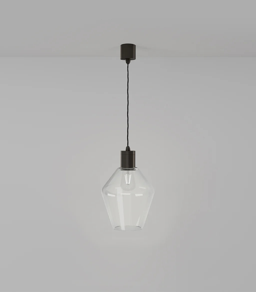 Lighting Republic Parlour Geo Interior Pendant Clear / White - LR.i02.25. + LR.A01.005.