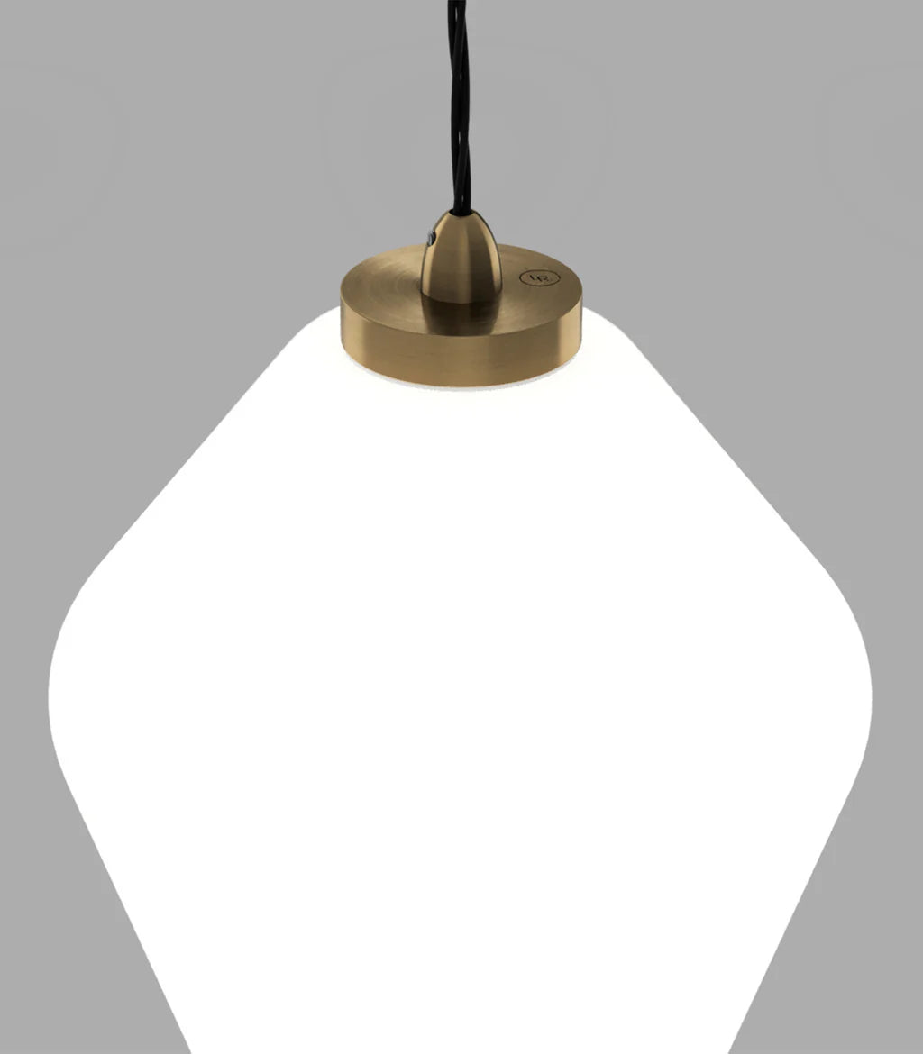 Lighting Republic Parlour Geo Interior Pendant Clear / White - LR.i02.25. + LR.A01.005.