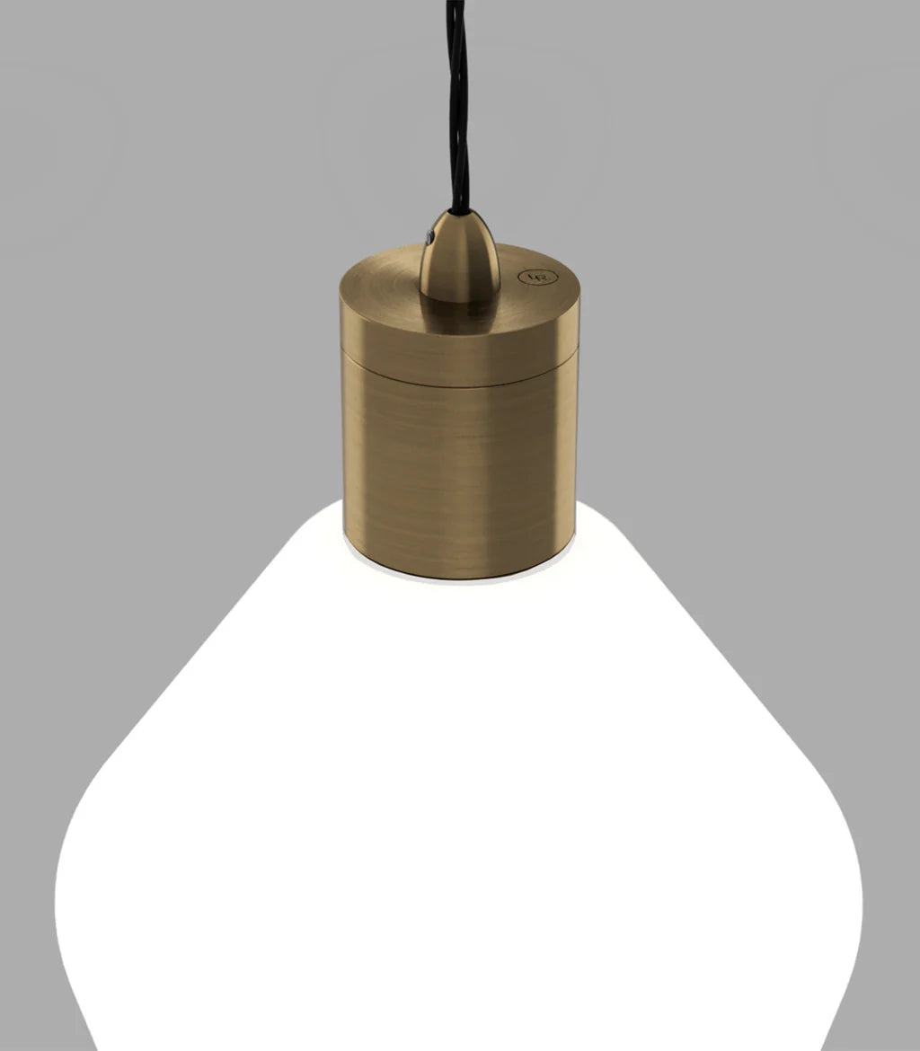 Lighting Republic Parlour Geo Interior Pendant Clear / White - LR.i02.25. + LR.A01.005.