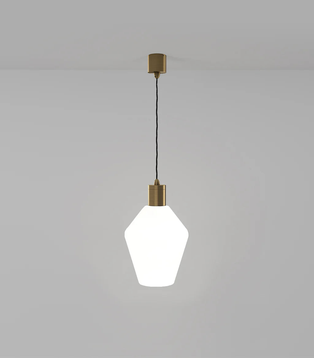 Lighting Republic Parlour Geo Interior Pendant Clear / White - LR.i02.25. + LR.A01.005.