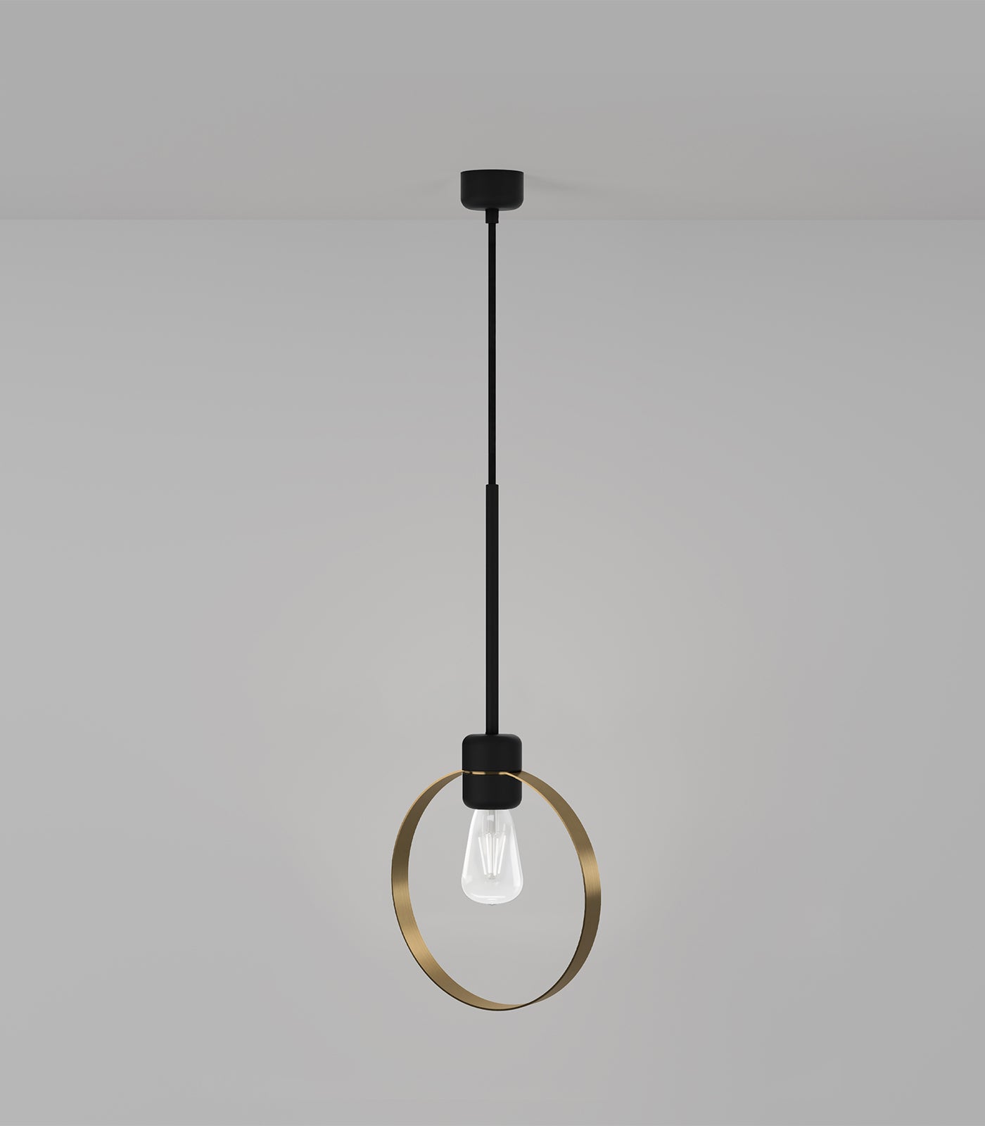 Lighting Republic Parlour Lite Ring Interior Pendant Black/ White - LR.i02.26. + LR.A35.