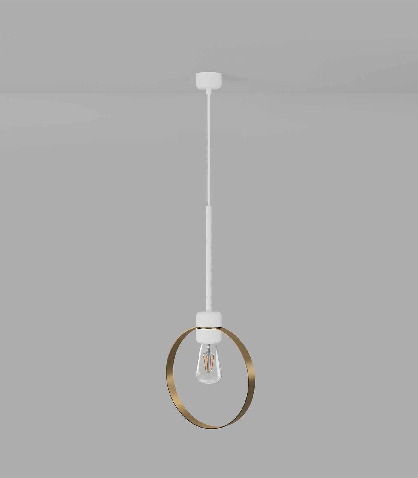 Lighting Republic Parlour Lite Ring Interior Pendant Black/ White - LR.i02.26. + LR.A35.