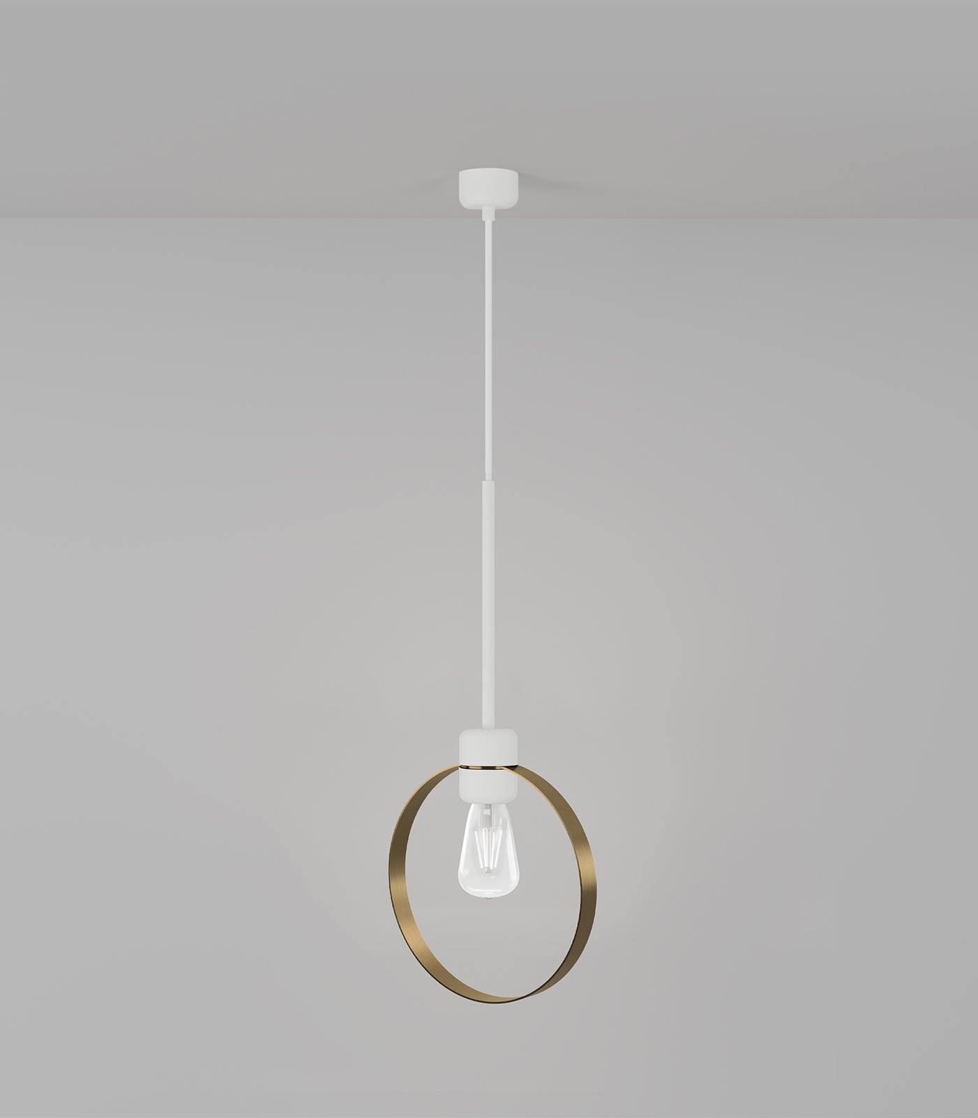 Lighting Republic Parlour Lite Ring Interior Pendant Black/ White - LR.i02.26. + LR.A35.