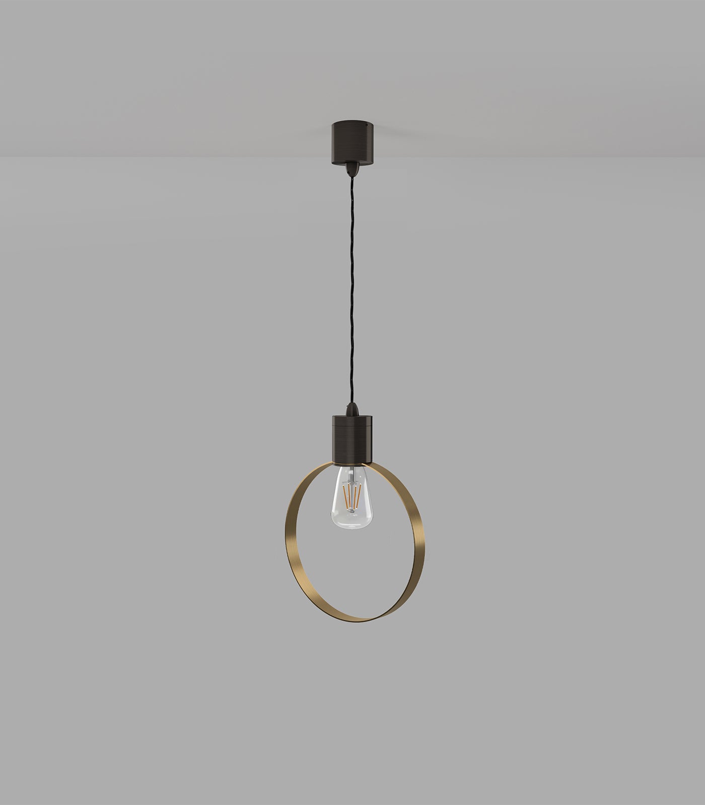 Lighting Republic Parlour Ring Interior Pendant Old Brass/ Iron - LR.i02.25.+ LR.A35.RNG.
