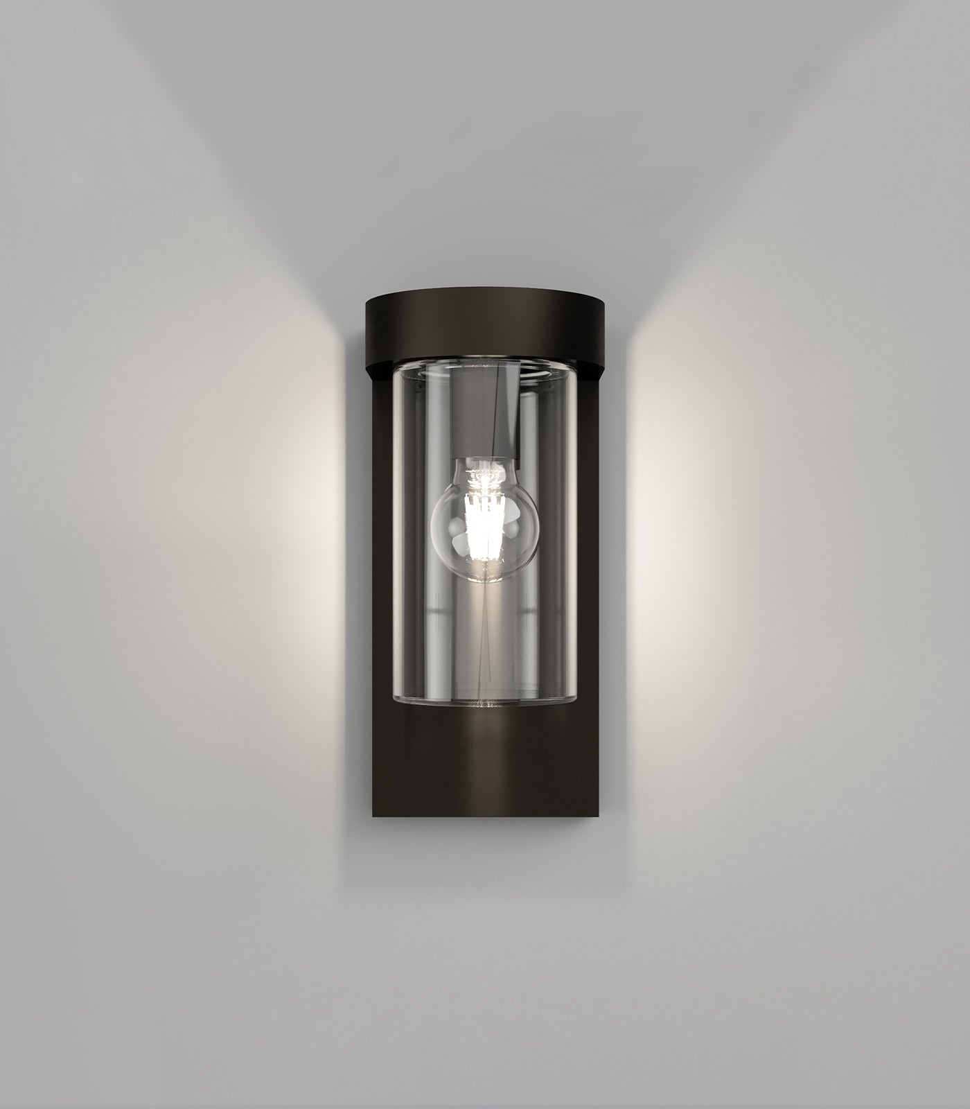 Lighting Republic Tuva Exterior Wall Light White / Clear IP44 - LR.E01.77.ST + LR.E01.77.