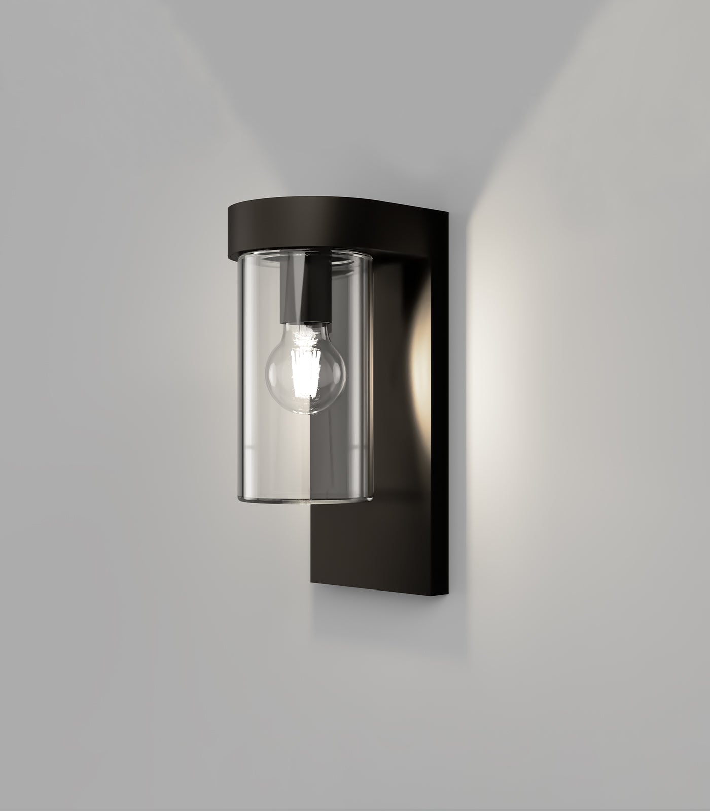 Lighting Republic Tuva Exterior Wall Light White / Clear IP44 - LR.E01.77.ST + LR.E01.77.