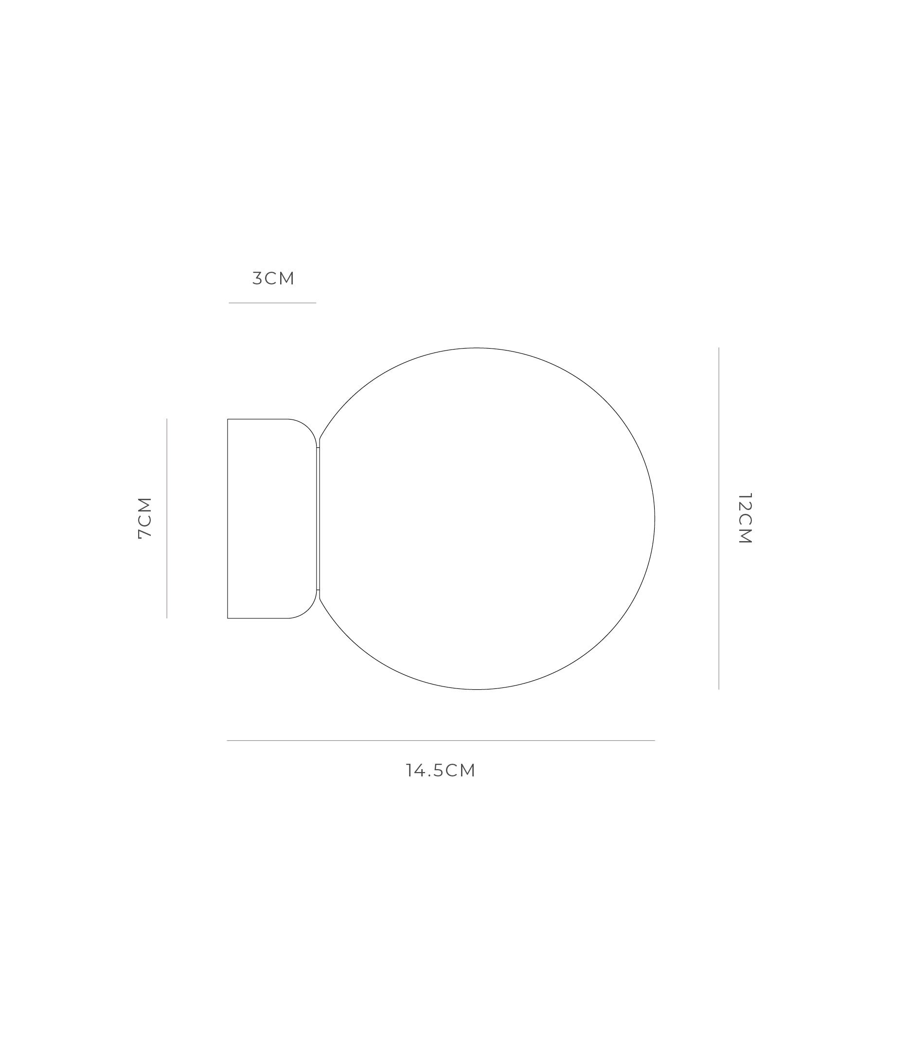 Lighting Republic Orb Deco Wall Lights White/ Iron/ Old Brass 240V IP44- LR.i01.54d