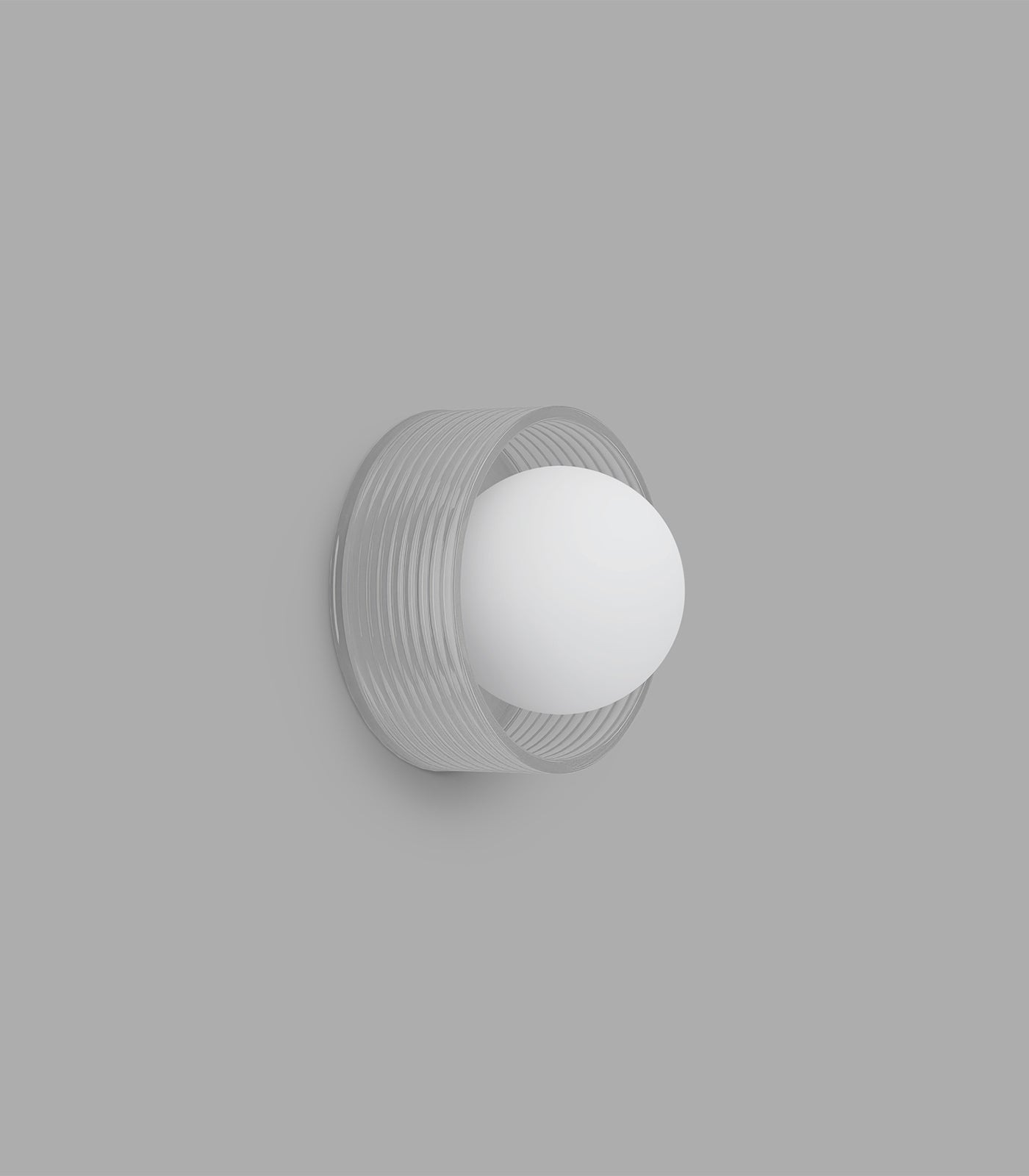 Lighting Republic Orb Sur Ribbed Wall Lights Clear/ White 240V IP44- LR.i01.54e.R