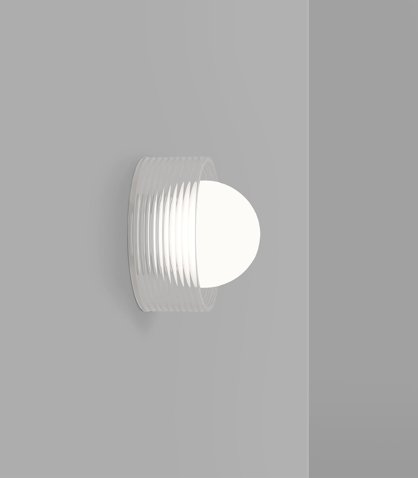 Lighting Republic Orb Sur Ribbed Wall Lights Clear/ White 240V IP44- LR.i01.54e.R