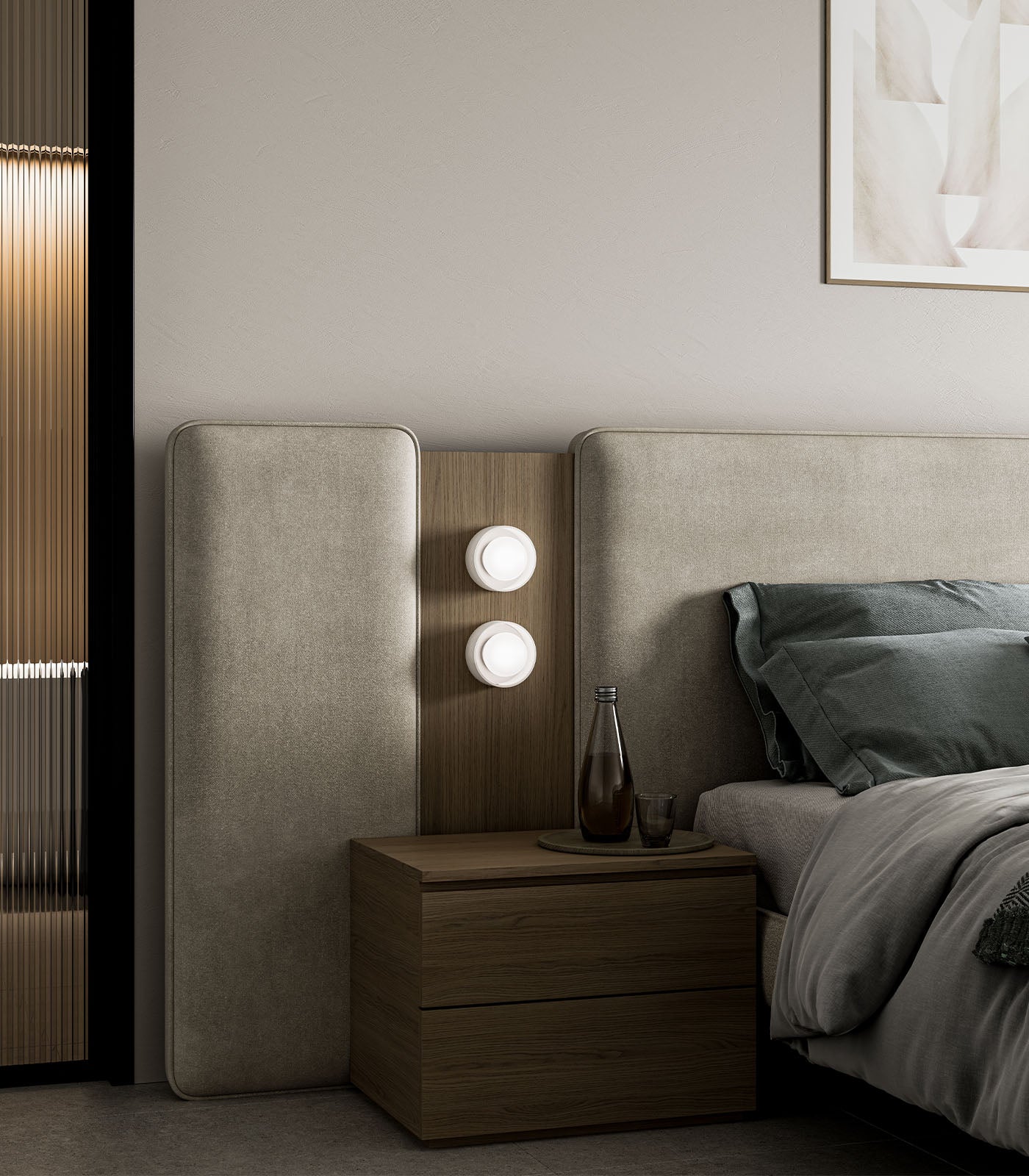 Lighting Republic Orb Sur Ribbed Wall Lights Clear/ White 240V IP44- LR.i01.54e.R