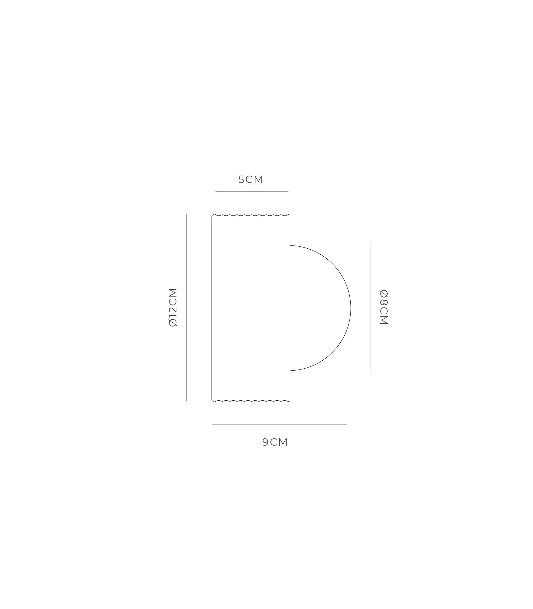 Lighting Republic Orb Sur Ribbed Wall Lights Clear/ White 240V IP44- LR.i01.54e.R