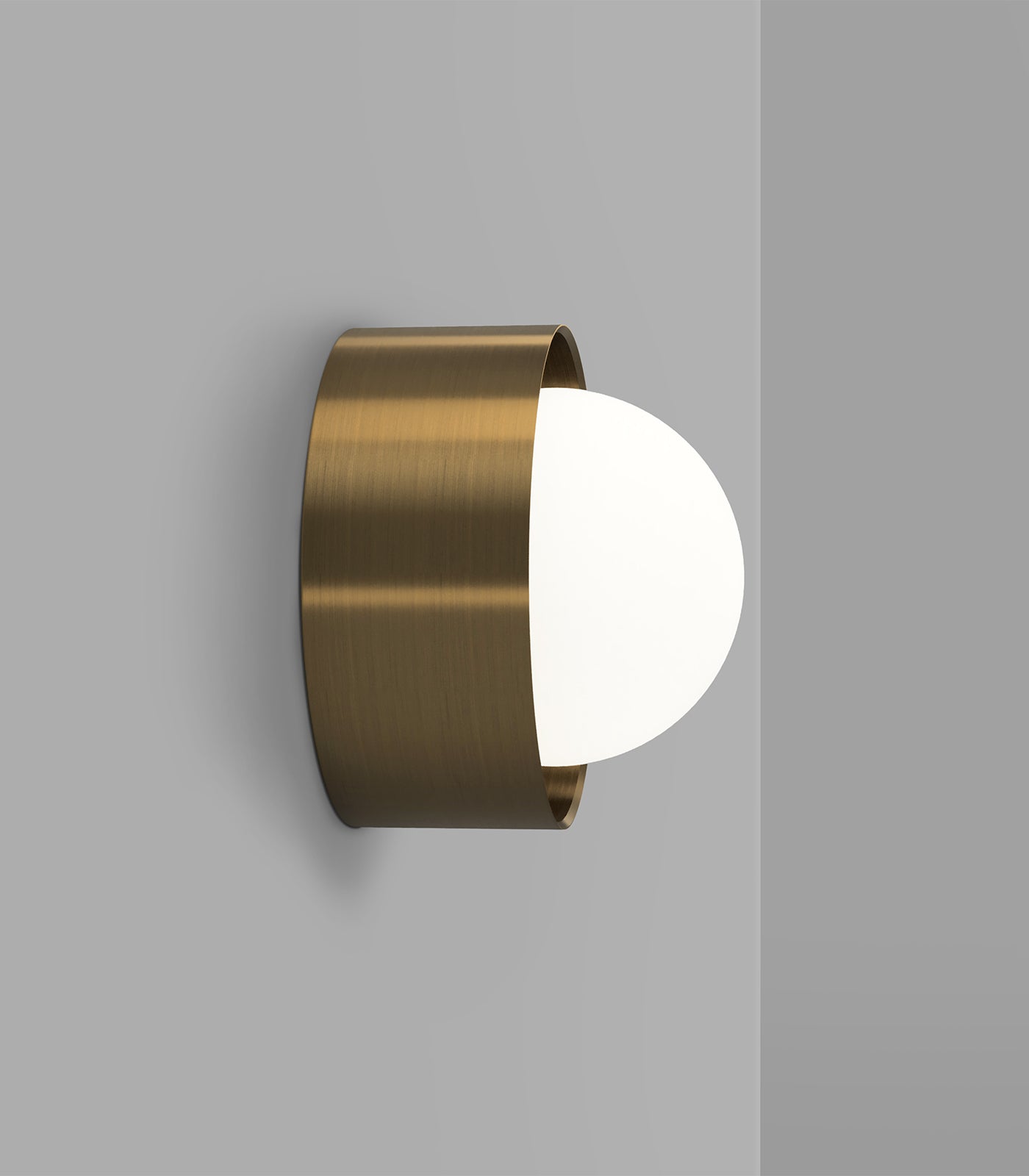 Lighting Republic Orb Sur Large Wall Lights White/ Iron/ Old Brass 240V IP44- LR.i01.54e.L.