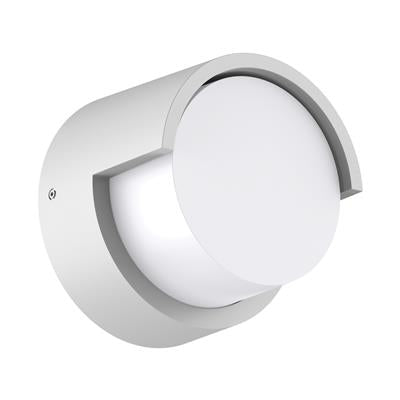 22691 Livi-5 Round 5W 240V IP65 Down Exterior Wall Light White Domus Lighting