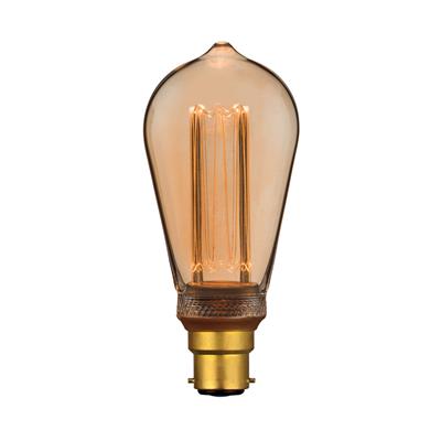 Domus ST64 Dimmable Retro Pear Filament Lamps and Globes B22 / E27 3.5W 240V - 65954, 65955-  Domus Lighting