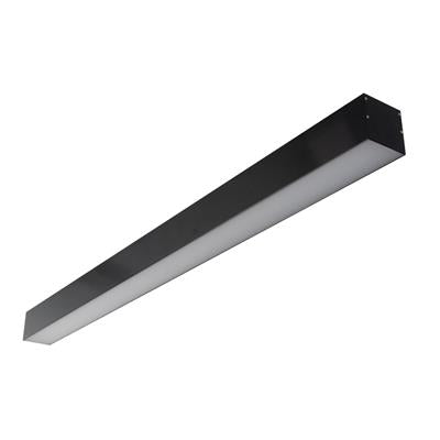 Domus Max-75mm Surface Mounted Opal LED Linear Batten and Profile 3000K 4000K Black 17.3W 240V IP20 - Max-75 -  Domus Lighting