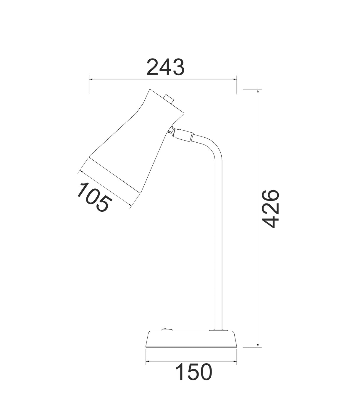 CLA MECTO table lamp dimensions