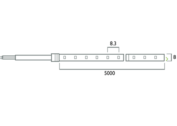 Azoogi Medium Power Waterproof LED Strip 2700K-6000K 9.6W 24V IP65 - STR028, STR030, STR032, STR034 Sold per metre