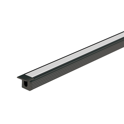 Domus Micro Recessed Profile per metre c/w End Caps LED Channel and Accessories Black/ Aluminium/ White - 21956, 21957, 21958