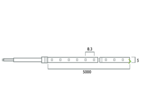 Azoogi 4mm LED Strip 3000K 4000K 6000K 9.6W 24V IP20 - STR064, STR065, STR066 Sold per metre