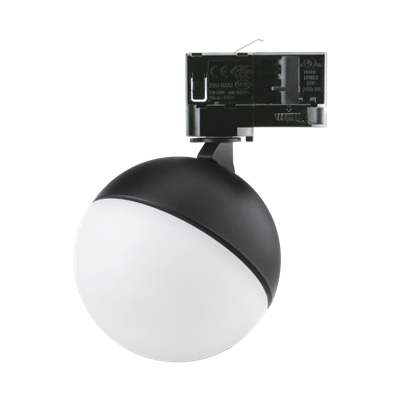 Domus Moon Head Dimmable Opal LED Track Light Tri - Black / White 6/9W 240V IP20 - 22798, 22799 -  Domus Lighting